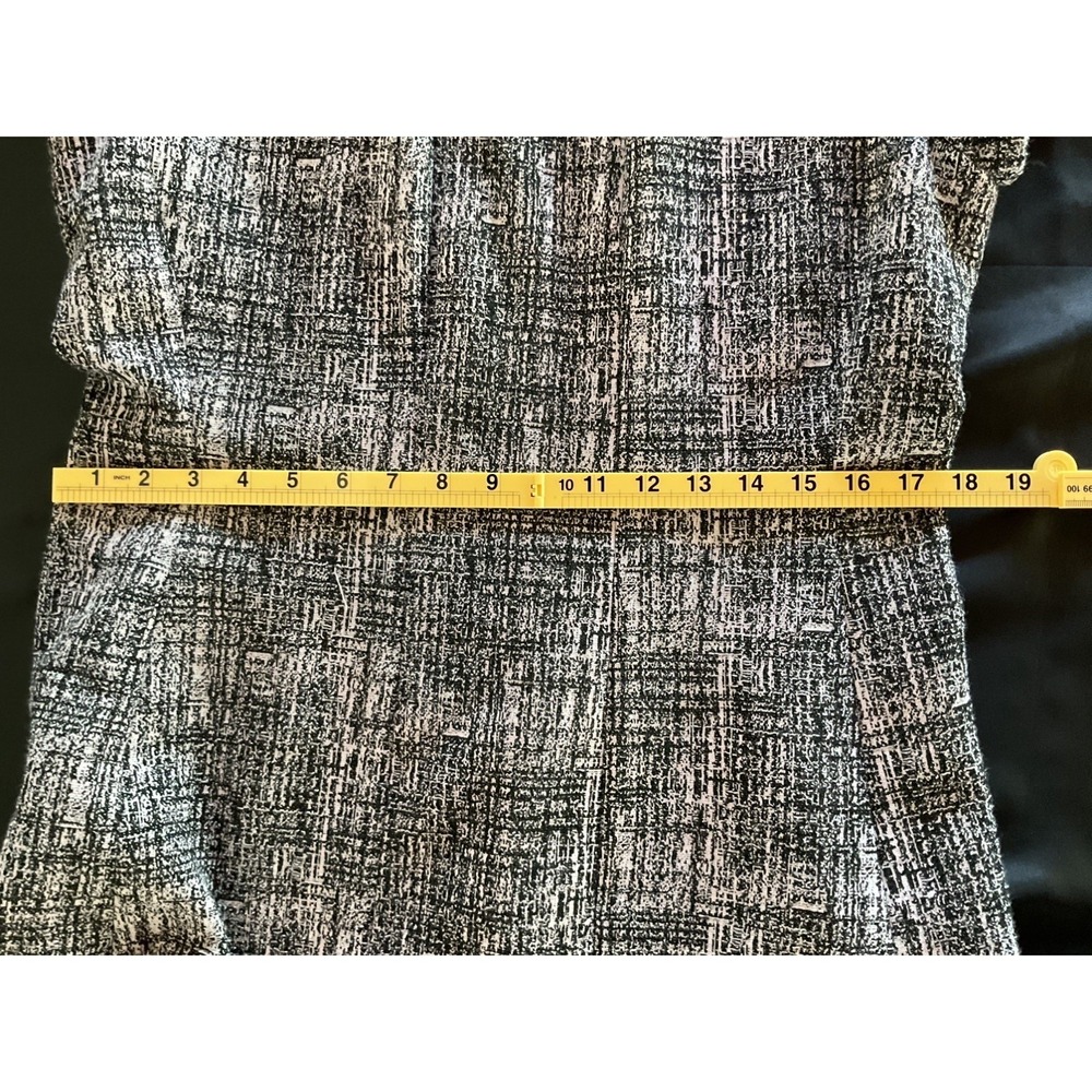 DKNY Women's Dress Size 14 Black White Geometric Short Sleeve Knee Length - Picture 9 of 15